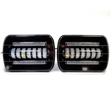 LED фара Leader 01-105W ближний свет с ДХО (к-т 2шт)