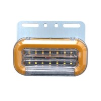 Габаритный фонарь LED moving SIDE LAMP с подсветкой и поворотом 24V желтый