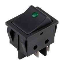 Переключатель on-off с подсветкой 12V квадратный Green 25*31*20мм 16A250V 20A 125V