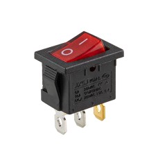 Перемикач on-off з підсвічуванням 12V квадратний 3pin Red 15*21*17мм 6A 250V 10A 125 250V