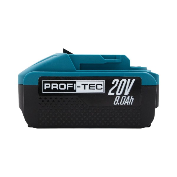 Акумуляторна батарея PROFI-TEC PT2080EP POWERLine (20 В / 8.0 Аг, високострумова, з індикатором)