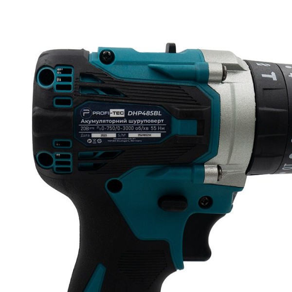 Акумуляторний дриль-шуруповерт PROFI-TEC DHP485BL POWERLine , без акумулятора та зарядного пристрою (005967)