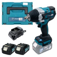 Аккумуляторный гайковерт PROFI-TEC DTW800BL POWERLine, 2×PT2040EP (4.0 Ач), зарядное устройство (007042)