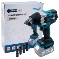 Аккумуляторный гайковерт PROFI-TEC DTW800BL POWERLine, без аккумулятора и зарядного устройства (005928)