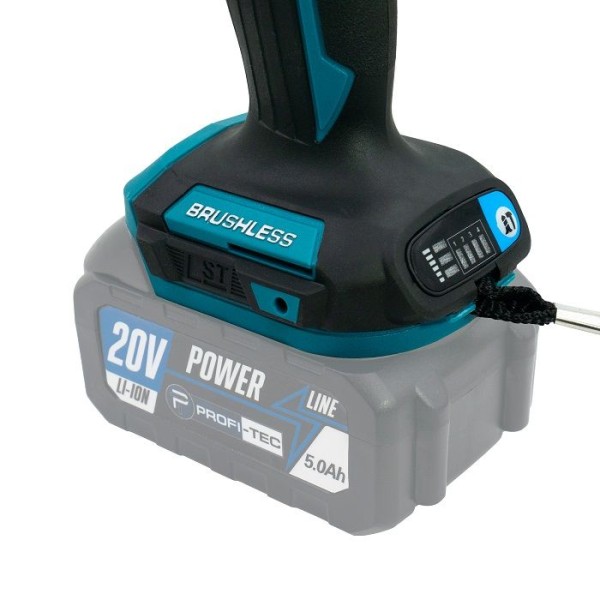 Акумуляторний імпульсний гвинтоверт PROFI-TEC PID1820BL POWERLine , без акумулятора та зарядного пристрою (006107)