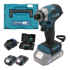 Акумуляторний імпульсний гвинтоверт PROFI-TEC PID1820BL POWERLine, набір біт, два акумулятори PT2020MP по 2.0 Аг, зарядний пристрій (007224)
