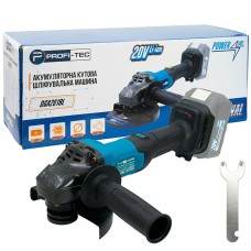 Акумуляторна кутова шліфувальна машина PROFI-TEC DGA201BL POWERLine, без акумулятора та зарядного пристрою (005961)