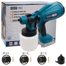 Аккумуляторный краскопульт PROFI-TEC PSG80020 POWERLine , без аккумулятора и зарядного устройства (006964)