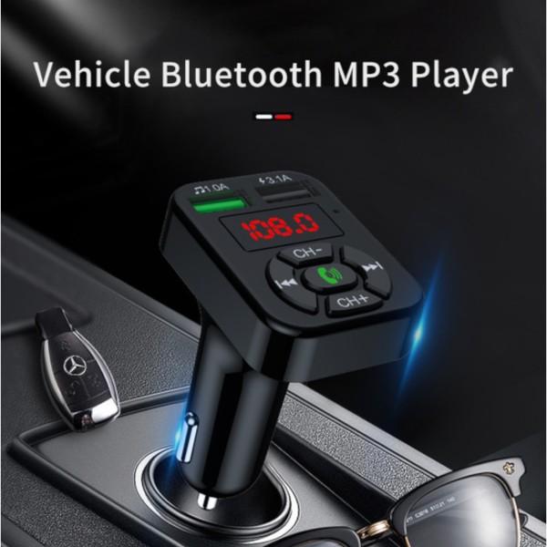 FM-трансмиттер (модулятор) CAR А-9 Bluetooth 5.0 3,1А Black
