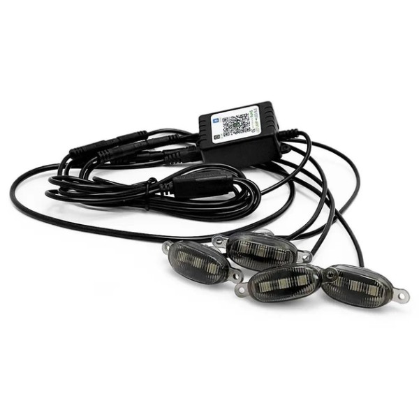 Габариты в решетку радиатора 3LED RGB Bluetooth 12V 