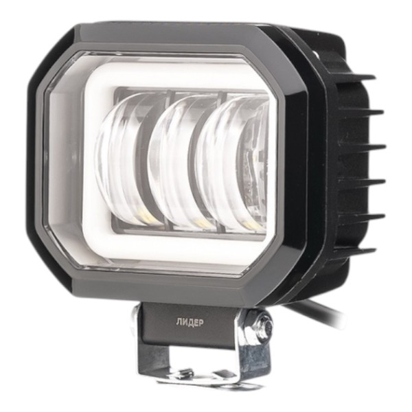 Фара рабочего света Leader + Blue DRL V76 FLOOD 6Led x 5W (90 x 105 x 55) 10-30V/30W/6000K