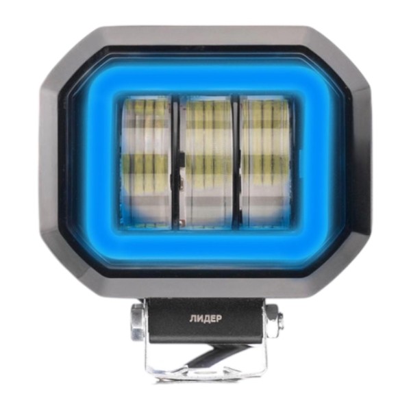 Фара рабочего света Leader + Blue DRL V76 FLOOD 6Led x 5W (90 x 105 x 55) 10-30V/30W/6000K