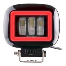 Фара рабочего света Leader + Red DRL 88BC FLOOD 3Ledx15W 10-60V/45W/6000K