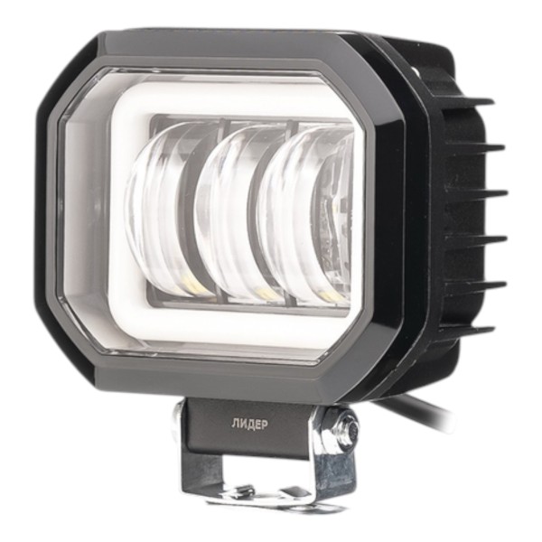 Фара рабочего света Leader + Red DRL V76 FLOOD 6Led x 5W (90 x 105 x 55) 10-30V/30W/6000K