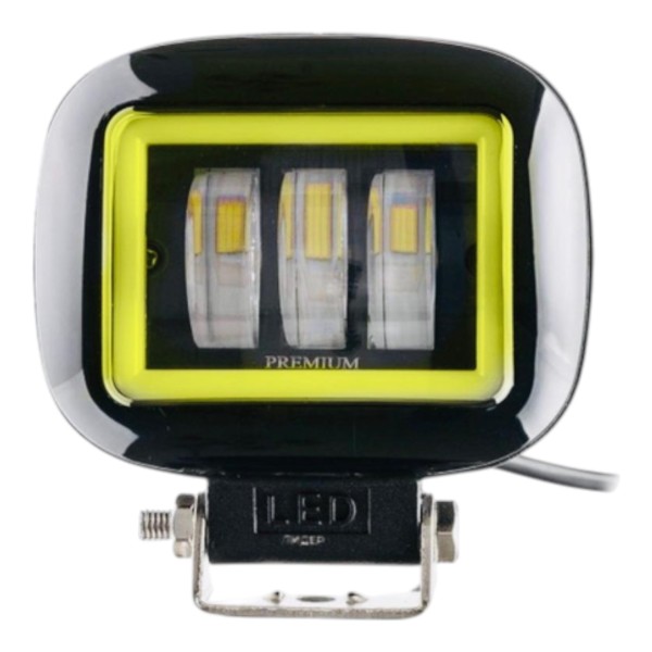 Фара рабочего света Leader + Yellow DRL 88BC FLOOD 3Ledx15W 10-60V/45W/6000K