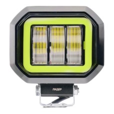 Фара рабочего света Leader + Yellow DRL V76 FLOOD 6Led x 5W (90 x 105 x 55) 10-30V/30W/6000K