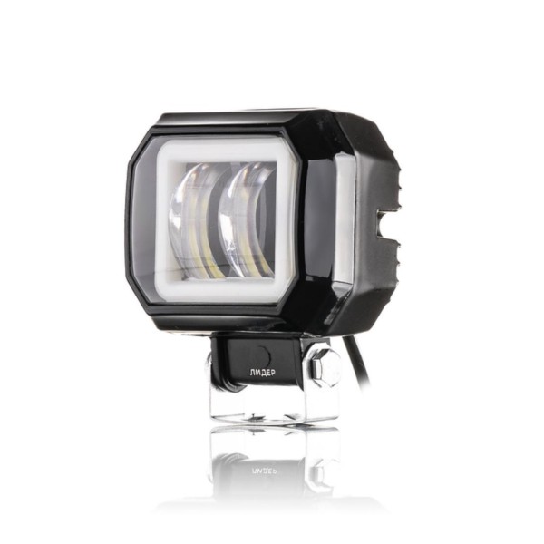 Фара рабочего света Leader F20 + Blue DRL FLOOD 2Led x 10W (75 x 85 x 50) 12-24V/20W/6000K