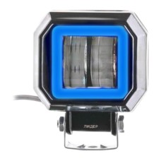 Фара рабочего света Leader F20 + Blue DRL FLOOD 2Led x 10W (75 x 85 x 50) 12-24V/20W/6000K