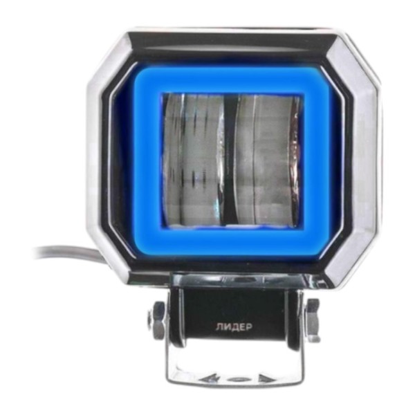 Фара рабочего света Leader F20 + Blue DRL FLOOD 2Led x 10W (75 x 85 x 50) 12-24V/20W/6000K