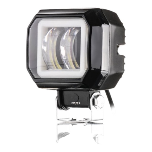 Фара рабочего света Leader F20 + Red DRL FLOOD 2Led x 10W (75 x 85 x 50) 12-24V/20W/6000K