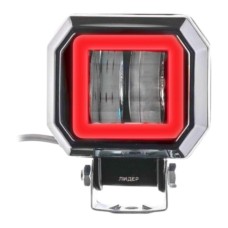 Фара рабочего света Leader F20 + Red DRL FLOOD 2Led x 10W (75 x 85 x 50) 12-24V/20W/6000K