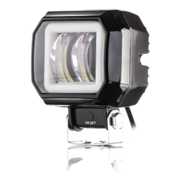 Фара рабочего света Leader F20 + Yellow DRL FLOOD 2Led x 10W (75 x 85 x 50) 12-24V/20W/6000K