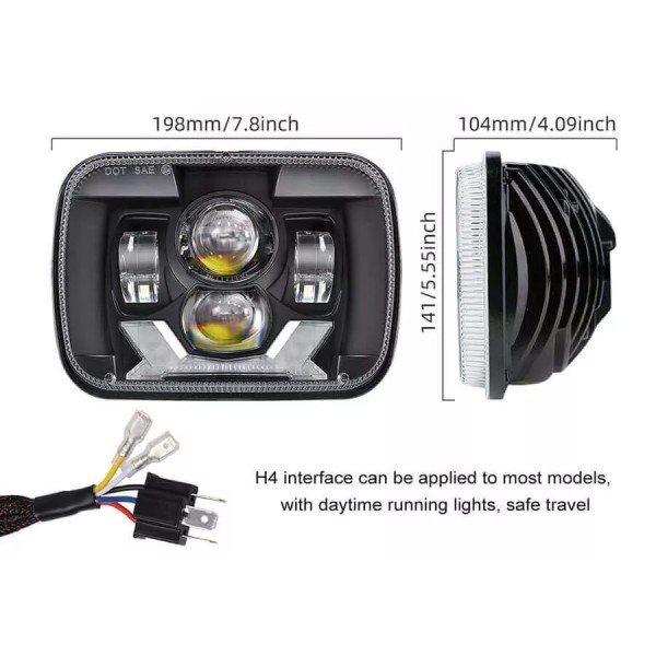 LED фары Light X T004 60W COMBO 6000K - мощный COMBO свет, IP68 2 шт