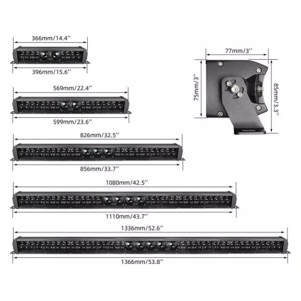 Светодиодная фара Light X FLAZER 130W COMBO, IP68, 6000K, 30 см