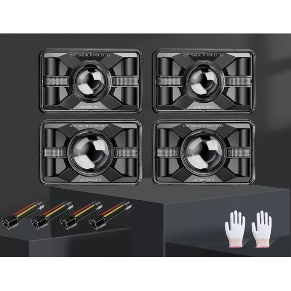 Светодиодные фары Light X Premium T001 COMBO, IP68, 6000K, 4 шт