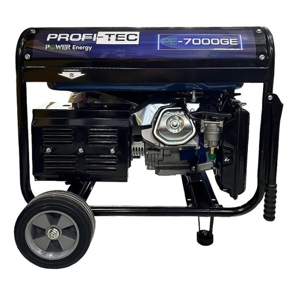 Бензиновый генератор PROFI-TEC PE-7000GE, 7,0 кВт, ручной/электростартер, четырехтактный одноцилиндровый (004764)