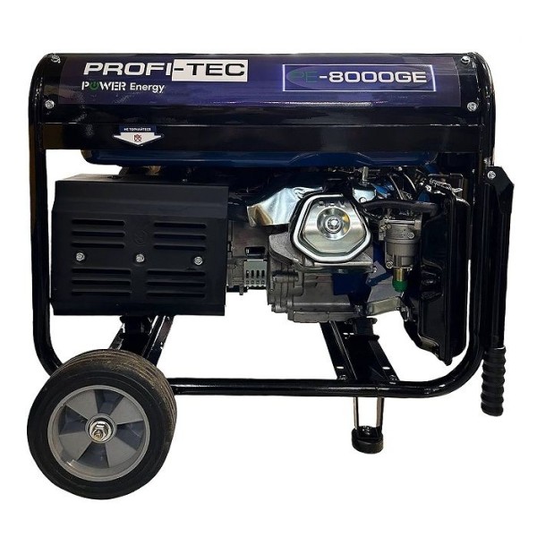 Бензиновый генератор PROFI-TEC PE-8000GE, 8,0 кВт, ручной/электростартер, четырехтактный одноцилиндровый (004765)