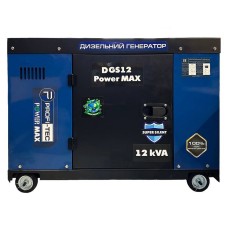 Дизельний генератор PROFI-TEC DGS12 Power MAX 10 кВА / 8 кВт, 220V,  одноциліндровий, 4-тактний (005026)