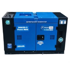Дизельний генератор PROFI-TEC DGS20 Power MAX 15 кВА / 12 кВт, 220V, 4-тактний, 2-циліндровий (005030)