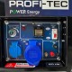 Дизельный генератор PROFI-TEC PE-5500DE, 5,5 кВт, ручной и электростартер, четырехтактный одноцилиндровый (004767)