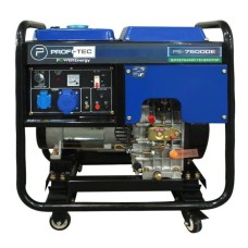 Дизельний генератор PROFI-TEC PE-7500DE (7,0-7.5 кВт, електростартер) чотиритактний одноциліндровий (006949)
