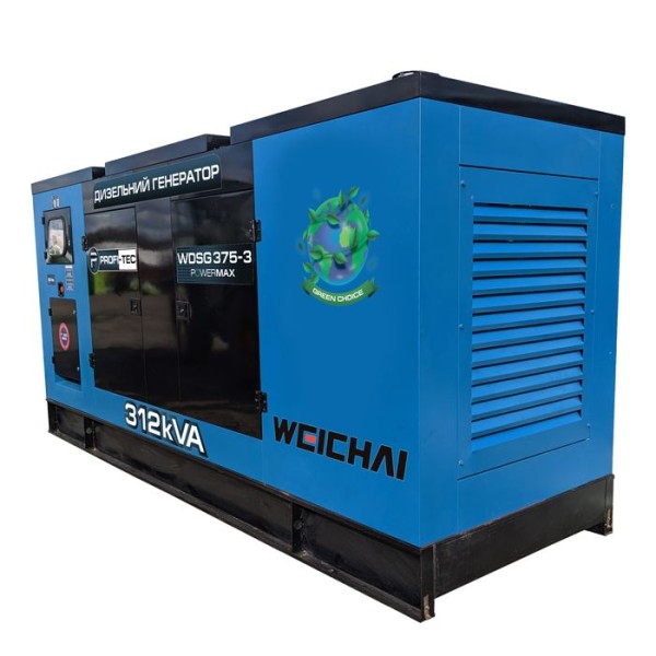 Промышленный дизельный генератор PROFI-TEC WDSG375-3 Power MAX 375 кВА/300 кВт, 6-цилиндровый, рядный, четырехтактный с наддувом и промежуточным охлаждением (005146)