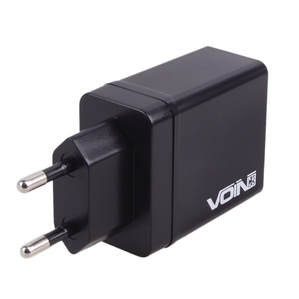 Зарядное устройство VOIN 30W, 3 USB, QC 3.0, быстрое сетевое ЗУ для авто и дома