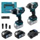 Акумуляторний набір інструментів PROFI-TEC Combo Set 2/4 POWERLine , 2 гайковерти (DTW500BL і DTW800BL), 2 акумулятори 4.0 Аг, зарядний пристрій (006300)