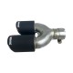 Насадка на глушитель Akrapovic двойная левая 53-265 мм (L-ZB)