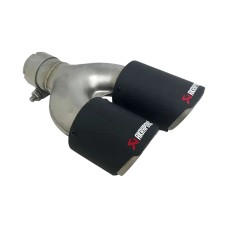 Насадка на глушник Akrapovic подвійна ліва 53-265 мм (L-ZB)