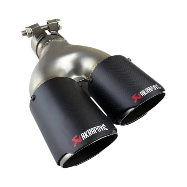 Насадка на глушитель Akrapovic двойная правая 53-265 мм (R-ZB)