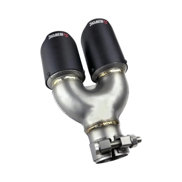 Насадка на глушитель Akrapovic двойная правая 53-265 мм (R-ZB)