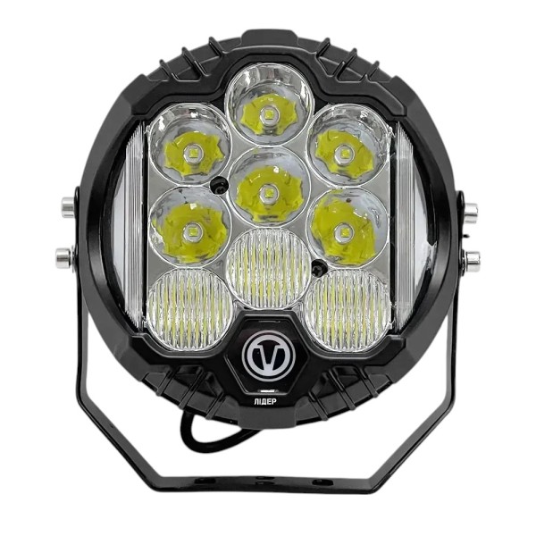 Светодиодная фара 0275-7 60W белый свет с ДХО желтого цвета 10-60V 