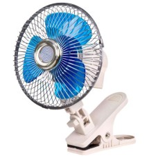 Автомобильный вентилятор 12V HF-307C — 6", на клипсе, с углом поворота 120°, салонный, компактный