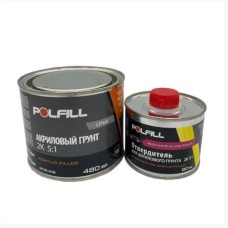 Грунт акриловий Polfill 5:1 Eco 0.48 л сірий + зат. 0.08 л (43198/43368+21130)