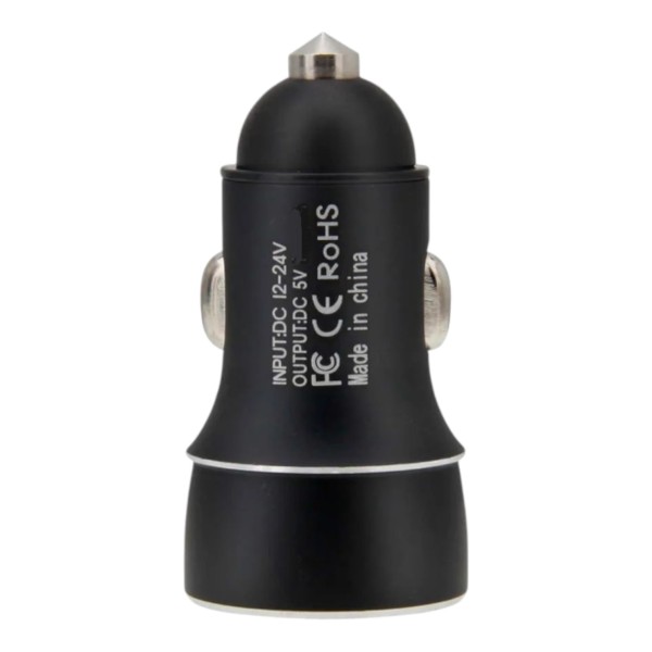 Автомобильное зарядное устройство Leader с 2 USB с подсветкой 5V 4.8A 12-24V Black