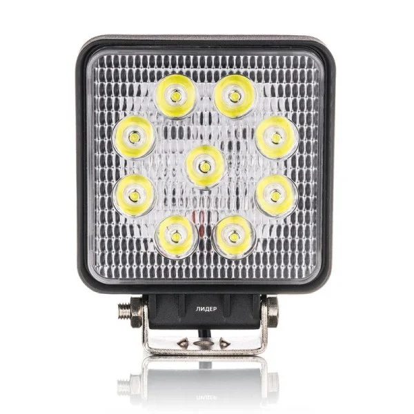Фара світлодіодна Leader 6B 10-60V, 27W (9x3W), 2800Lm, EPISTAR WHITE, SPOT 1 шт