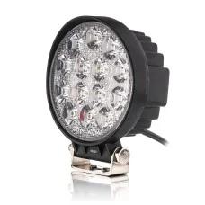 Светодиодная LED фара Leader круглая 42W 14х3W, EPISTAR, 10-60V FLOOD