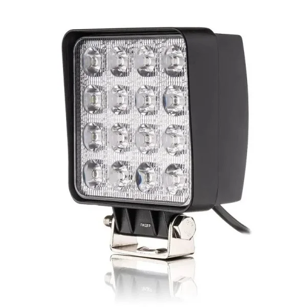 Фара світлодіодна Leader 10-60V, 48W (16x3W), 3520Lm, EPISTAR WHITE, FLOOD + стробоскоп 1 шт