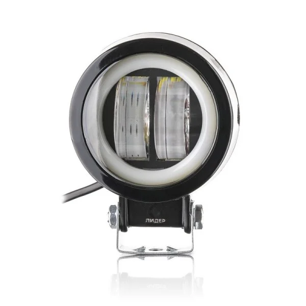 Фара рабочего света Leader + DRL Y20 FLOOD 2Led x 10 Вт (75x95x50) / 12-24 В / 20 Вт / 6000K